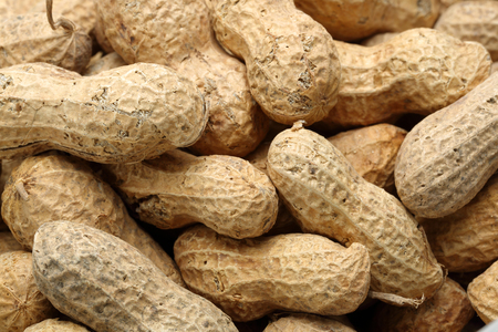 Background of peanuts. Full frame, macro shot