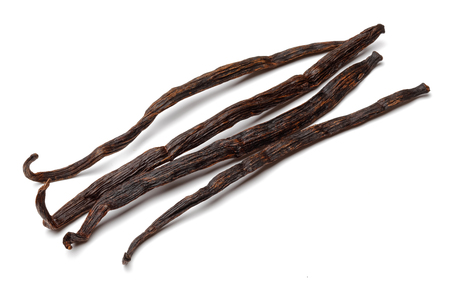 Vanilla sticks isolated on white background