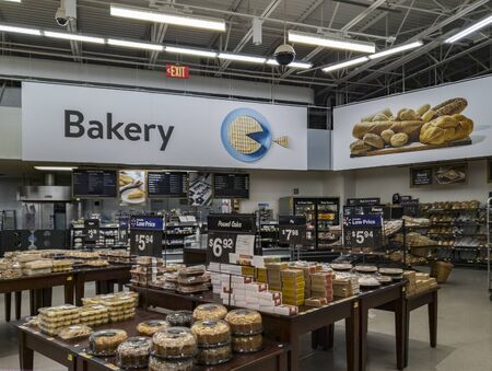 UTICA, NEW YORK - SEP 03, 2019: Interior view of  Supercenter in Utica, NY.のeditorial素材