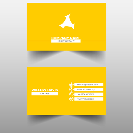 Elegant yellow business cardのイラスト素材