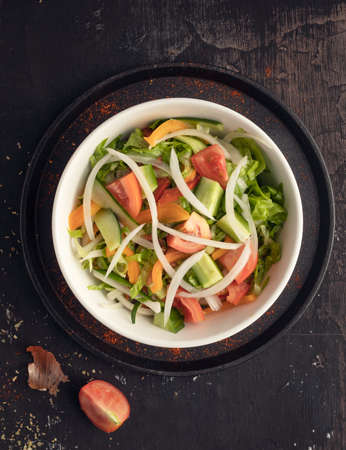 Delicious healthy vegetable saladの写真素材