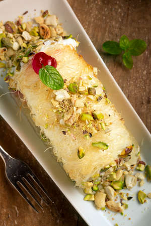 Turkish soft cheese dessert "just delicious"の写真素材