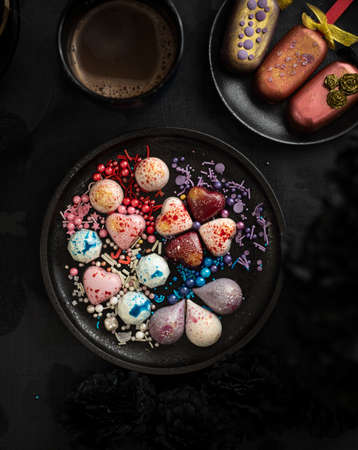 Homemade chocolate candy is deliciousの写真素材
