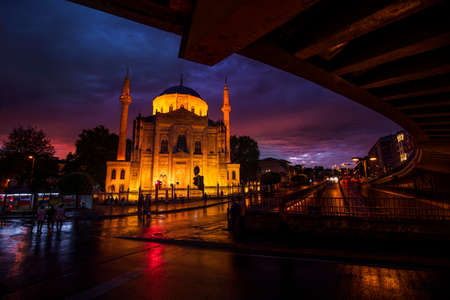 The art of Islamic architecture is reflected in the construction of mosquesの写真素材