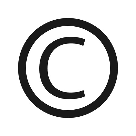 Copyright Symbol icon, Letter Cのイラスト素材