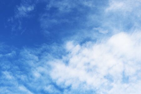 Sky clouds background. Blue sky with cloudの写真素材
