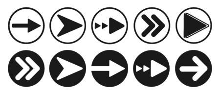 Arrow Icon Vector Sign In White Backgroundのイラスト素材
