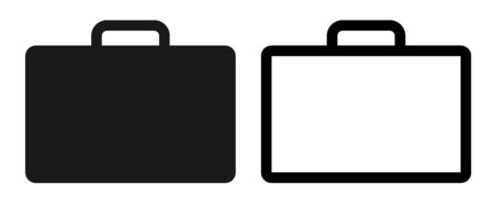Briefcase Icon Set, Flat Illustration Of Briefcase â Vectorのイラスト素材