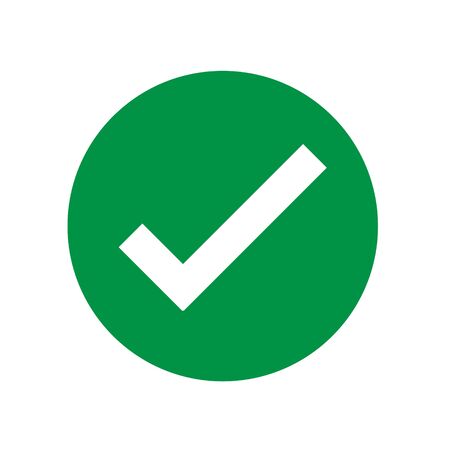 Tick Mark Icon, Flat Illustration Of Check Mark Vectorのイラスト素材