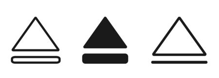 Eject Icon Set, Eject Icon Vector Illustrationのイラスト素材