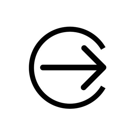 Exit Icon Vector Illustration. Flat Exit Icon â Vectorのイラスト素材