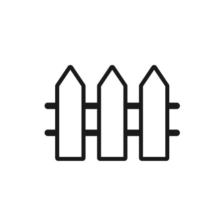 Fence Icon Vector Illustration. Flat Fence Icon Sign â Vectorのイラスト素材