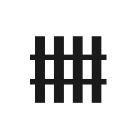 Fence Icon. Fence Sign Symbol Vector Illustrationのイラスト素材
