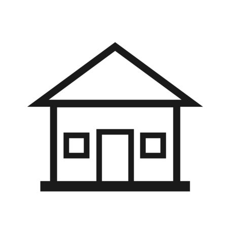 Home Icon Vector Illustration. Flat Home Iconのイラスト素材