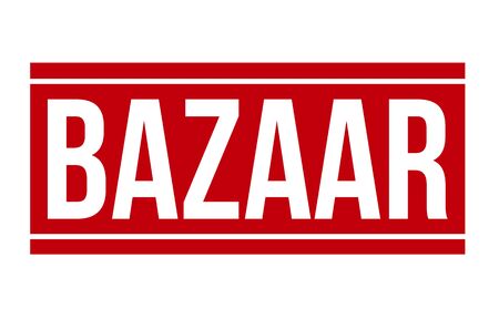 Bazaar Rubber Stamp. Red Bazaar Rubber Grunge Stamp Seal Vector Illustration - Vectorのイラスト素材