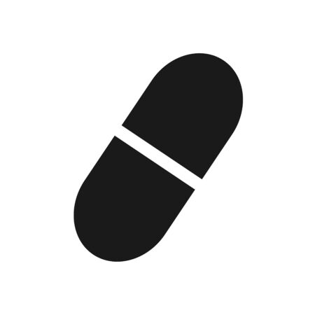 Capsule Icon Vector Illustration. Flat Capsule Icon Sign  Vectorのイラスト素材