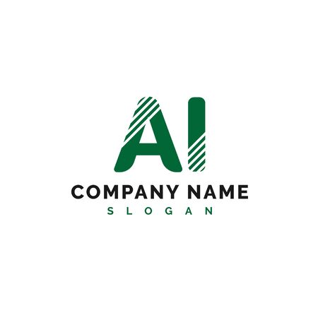 AI Logo Design. AI Letter Logo Icon Vector Illustration - Vectorのイラスト素材