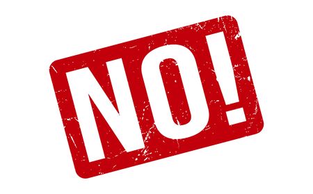 No Rubber Stamp. No Grunge Stamp Seal Vector Illustration - Vectorのイラスト素材