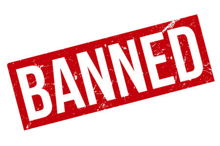 Banned Rubber Stamp. Banned Rubber Grunge Stamp Seal Vector Illustration - Vectorのイラスト素材