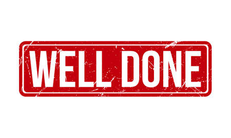 Well Done Rubber Stamp. Red Well Done Rubber Grunge Stamp Seal Vector Illustration - Vectorのイラスト素材