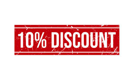 10% Discount Rubber Grunge Stamp Seal Vector Illustration