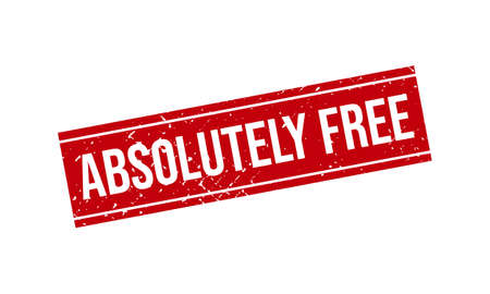 Absolutely Free Rubber Grunge Stamp Seal Stock Vectorのイラスト素材