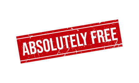 Absolutely Free Rubber Grunge Stamp Seal Stock Vectorのイラスト素材