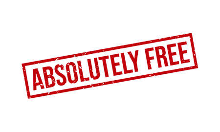 Absolutely Free Rubber Grunge Stamp Seal Stock Vectorのイラスト素材