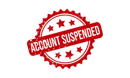 Account Suspended Rubber Grunge Stamp Seal Stock Vectorのイラスト素材