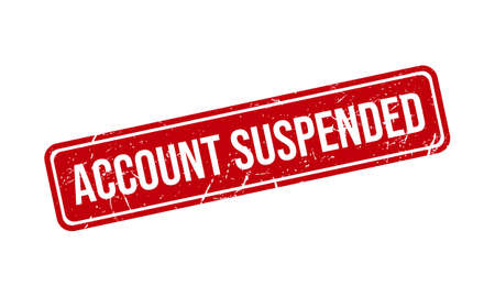 Account Suspended Rubber Grunge Stamp Seal Stock Vectorのイラスト素材