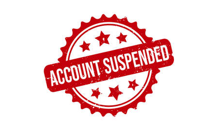 Account Suspended Rubber Grunge Stamp Seal Stock Vectorのイラスト素材