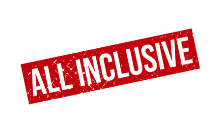All Inclusive Rubber Stamp. Red All Inclusive Rubber Grunge Stamp Seal Vector Illustrationのイラスト素材