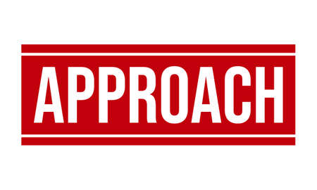 Approach Rubber Stamp. Red Approach Rubber Grunge Stamp Seal Vector Illustrationのイラスト素材