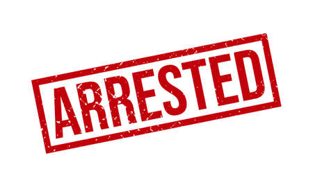 Arrested Rubber Grunge Stamp Seal Stock Vectorのイラスト素材