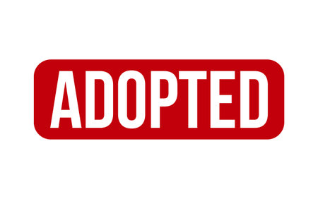 Adopted Rubber Stamp Seal Vector