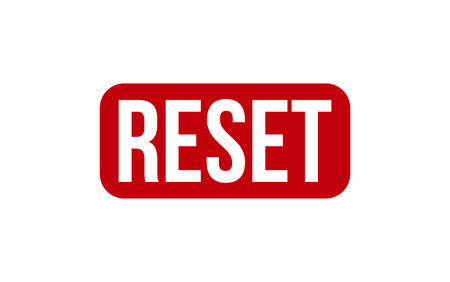 Reset Rubber Stamp Seal Vector