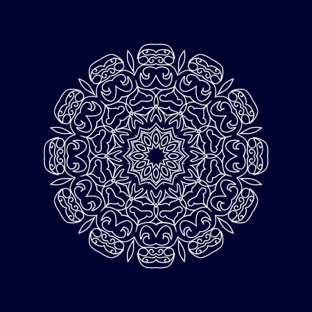 Flower Mandala background design vector illustrationのイラスト素材