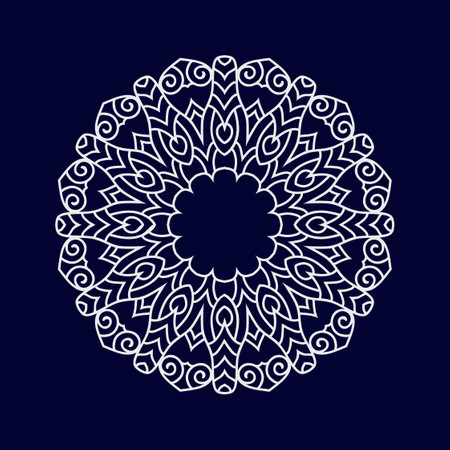 New mandala art vector illustrationのイラスト素材