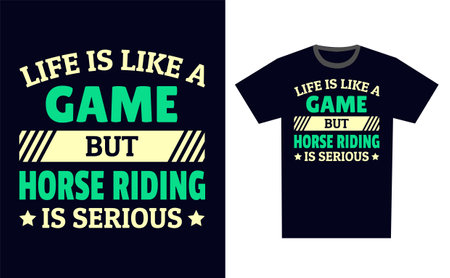 Horse Riding T Shirt Design Template Vectorのイラスト素材