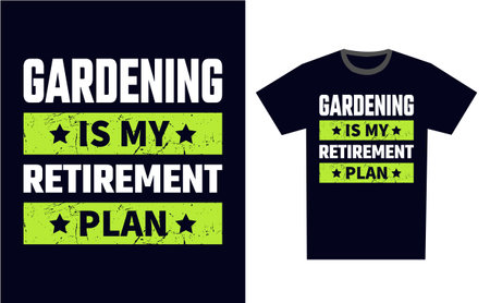 Gardening T Shirt Design Template Vectorのイラスト素材