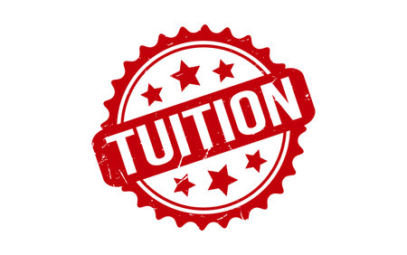Tuition rubber grunge stamp seal vectorのイラスト素材