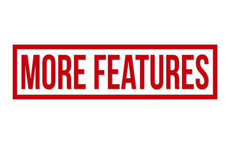 Red More Features Rubber Stamp Seal Vectorのイラスト素材