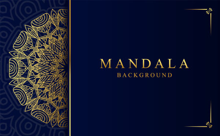 Luxury golden mandala design background in Arabic styleの写真素材