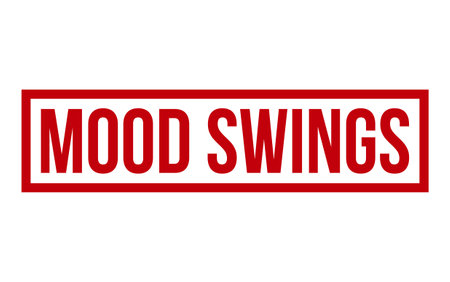 Red Mood Swings Rubber Stamp Seal Vectorのイラスト素材