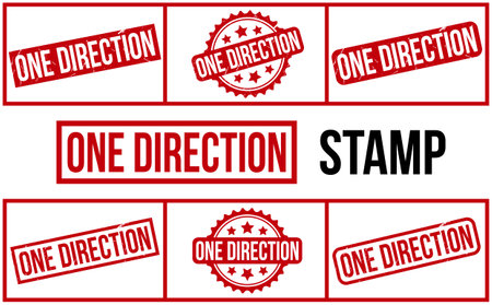 One Direction rubber grunge stamp seal vectorのイラスト素材