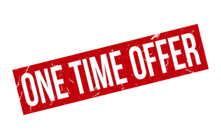Red One Time Offer Rubber Stamp Seal Vectorのイラスト素材