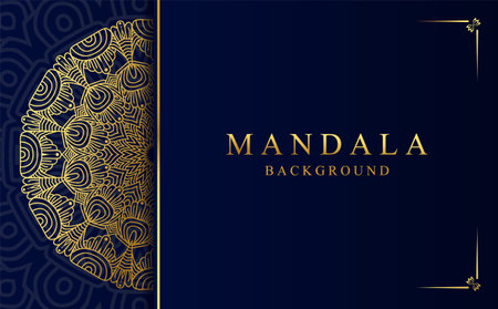 Luxury golden mandala design background in Arabic styleの写真素材