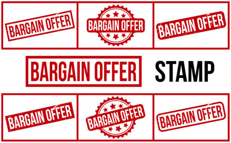 Bargain offer Rubber Stamp set Vectorのイラスト素材