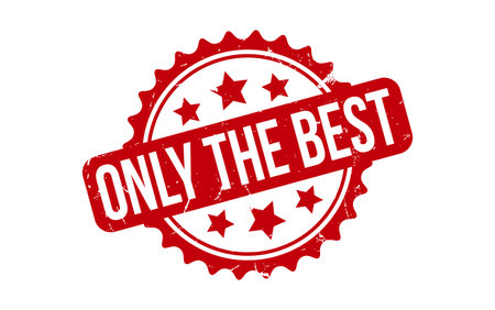 Red Only The Best Rubber Stamp Seal Vectorのイラスト素材