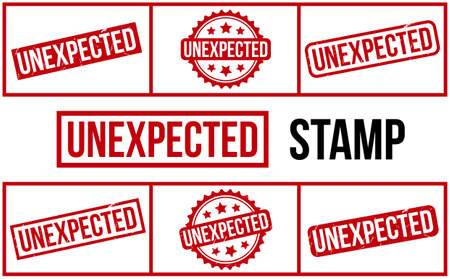 Unexpected rubber grunge stamp set vectorのイラスト素材